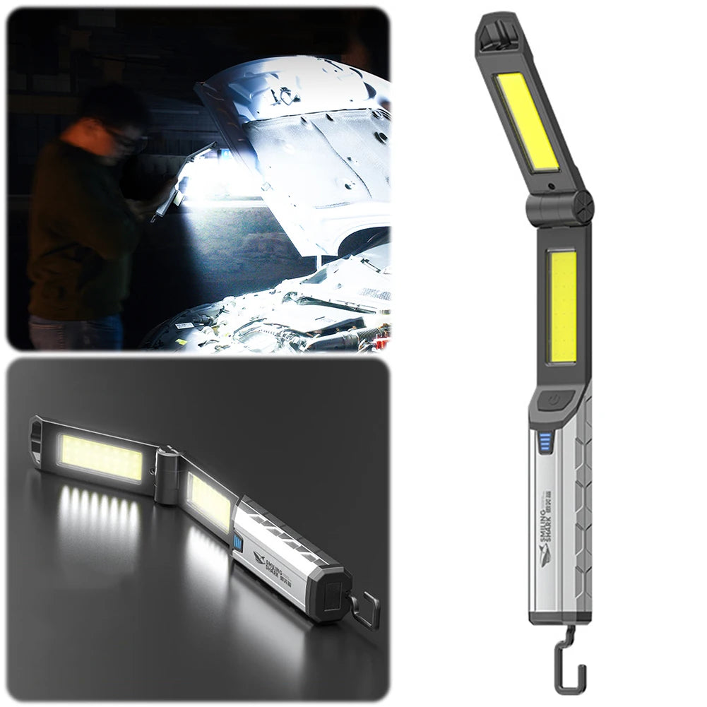 XPE COB LED Work Light Magnetic Handheld Flashlight Hook Inspection Zpaxo