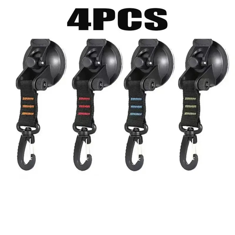2/4Pcs RV Suction Hooks Bathroom Suction Cup Hook Car Tent Suction Cup Buckles Side Awning Anchor Hooks Durable Secure Fasteners Zpaxo 4PCS-mix