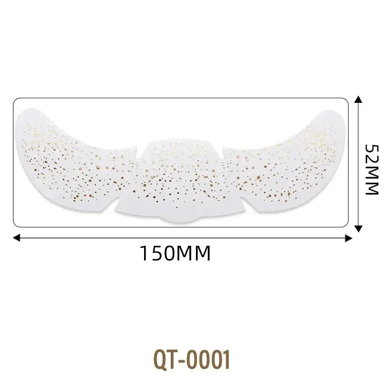 6 Sheets Stamping Freckles Makeup Patches Glitter Gold Fake Temporary Zpaxo 01Gold-6 Sheets