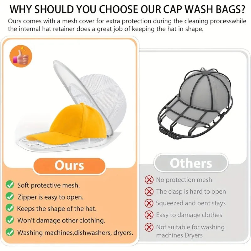 Washing Machine Cap Cleaning Cage Washer Mesh Bag Baseball Suitable Zpaxo