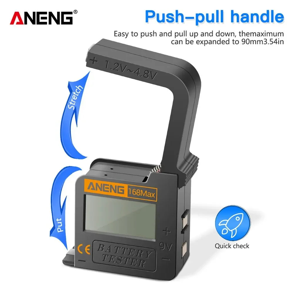 ANENG 168Max Test Checkered Load Analyzer Digital Lithium Battery Zpaxo