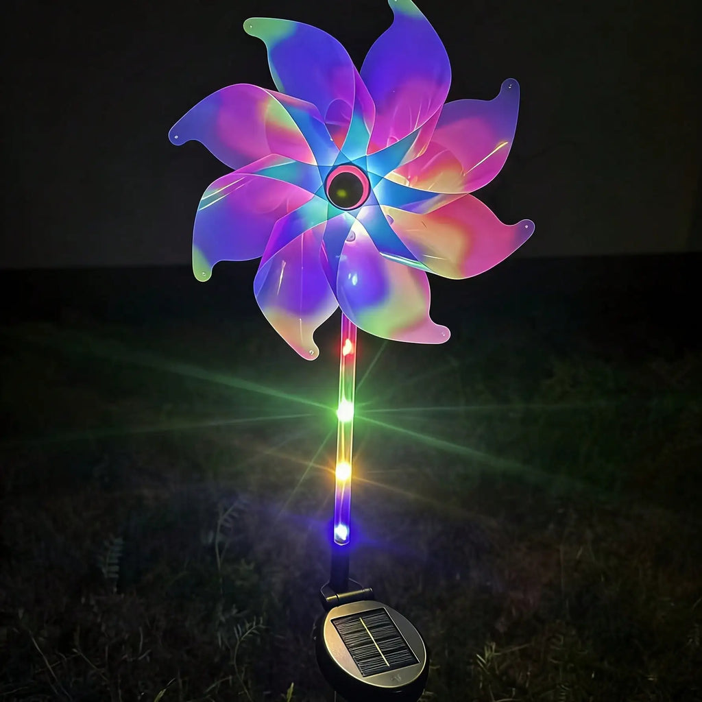 This Bright Rotating Solar-powered Windmill Light Can Be Used As Zpaxo