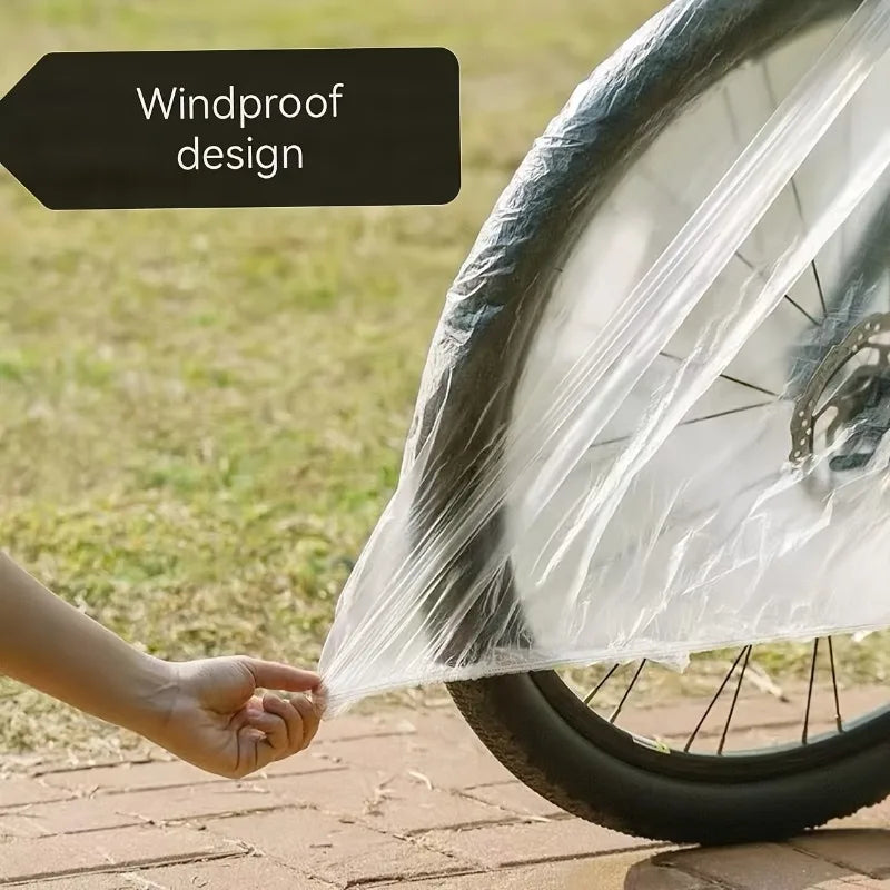 Durable Transparent PVC Bicycle Cover Waterproof Easy Install Road Zpaxo