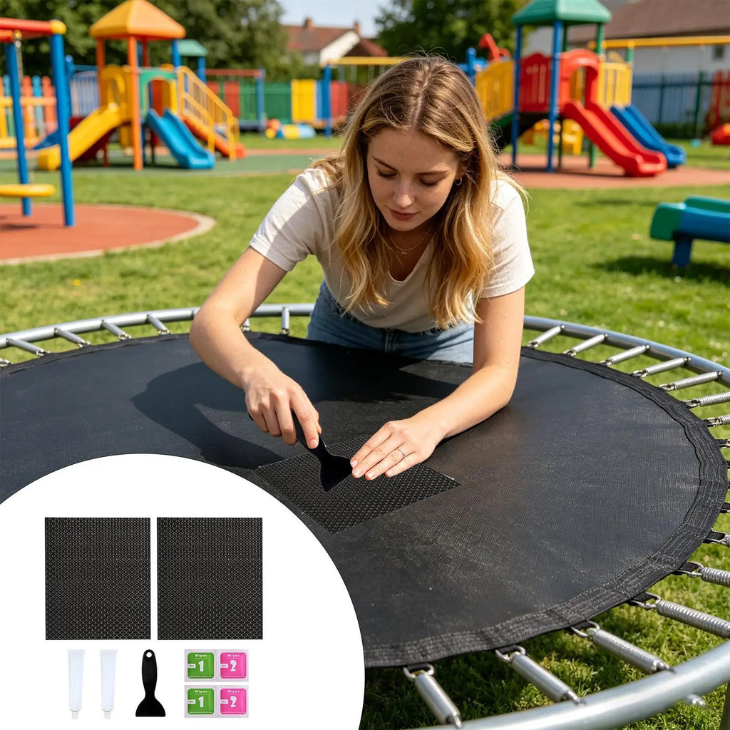 Trampoline Patch Repair Cuttable All Weather Secure Mat Hole Tear Zpaxo