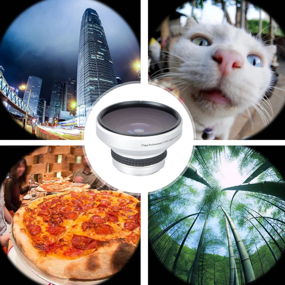 Silver Strong Applicability 0 25X Fisheye Additional Lens Caliber Zpaxo