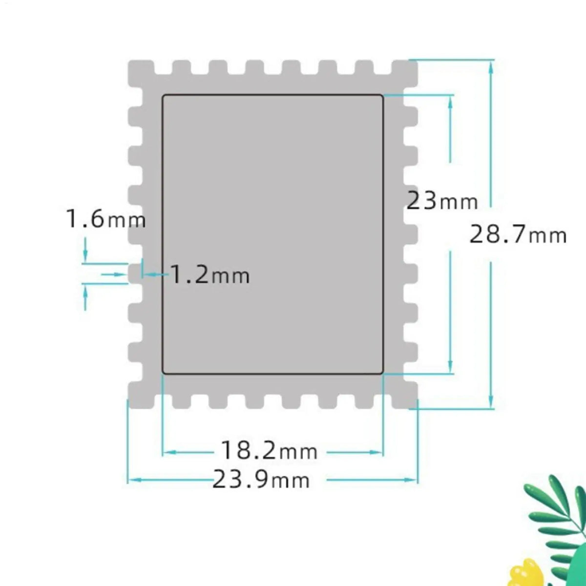 Square Stamp Puncher Hole Embossing Cutter Craft Shape Punch Tool Zpaxo