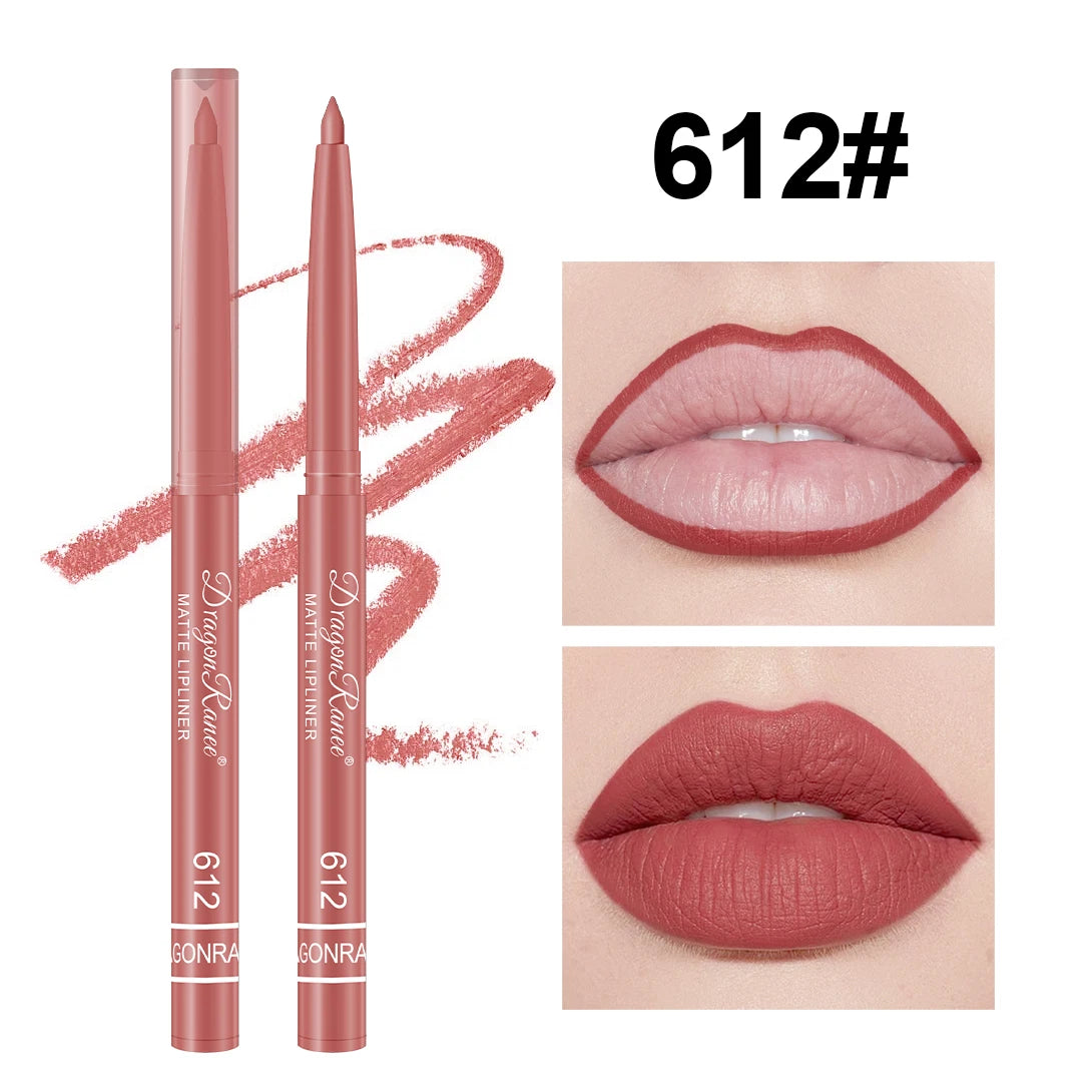 Lip Liner to Outline the Lip Shape, Beginner-Friendly, Natural and Delicate, Waterproof, Matte, Nude Color Lip Liner Zpaxo 12Dr7001