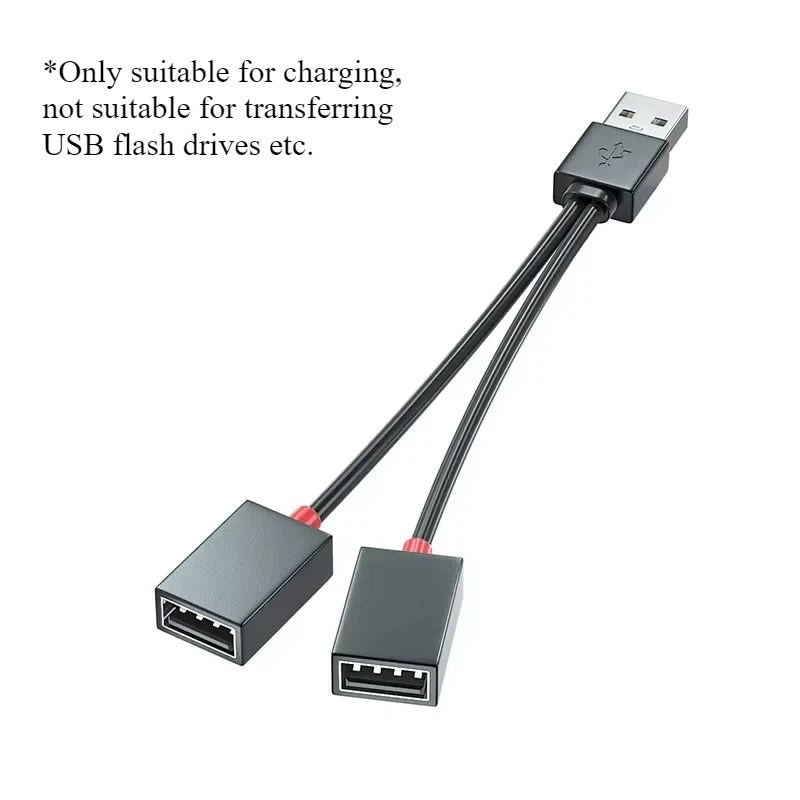 1 In 2 Out USB HUB Car USB Splitter Cable USB Multi-functional Adapter USB Charging Cable Adapter For Laptop Tablet Smart Phone Zpaxo 1 to 2
