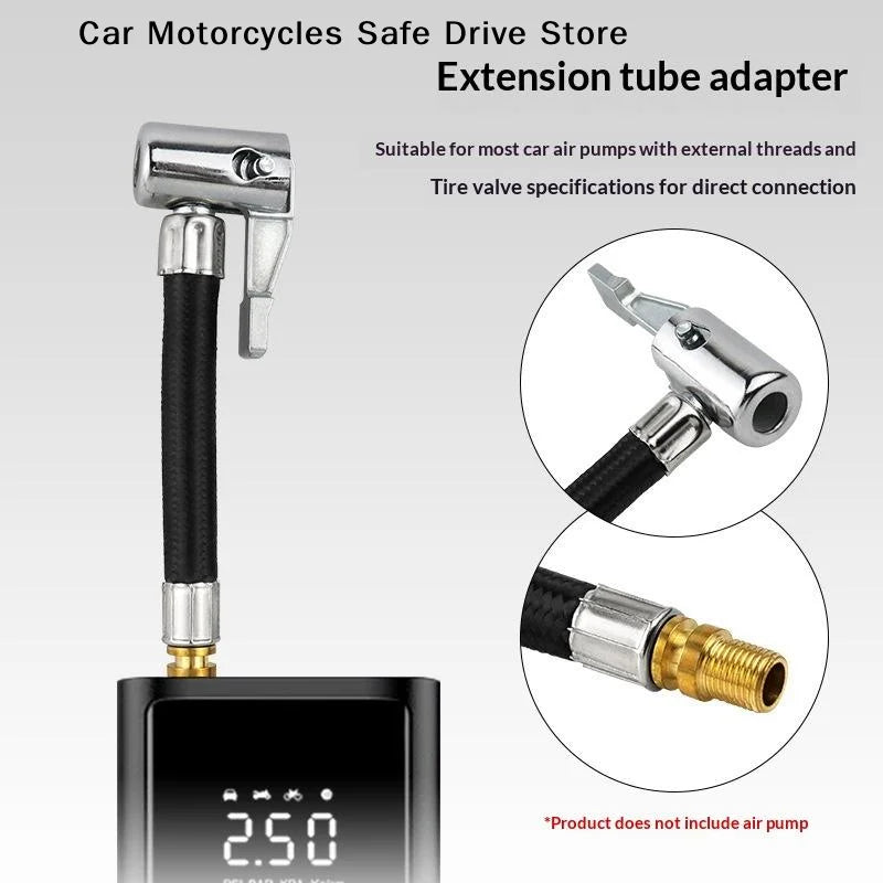 10 20 Tire Inflator Hose Extension Tube Bike Car Tyre Locking Air Zpaxo