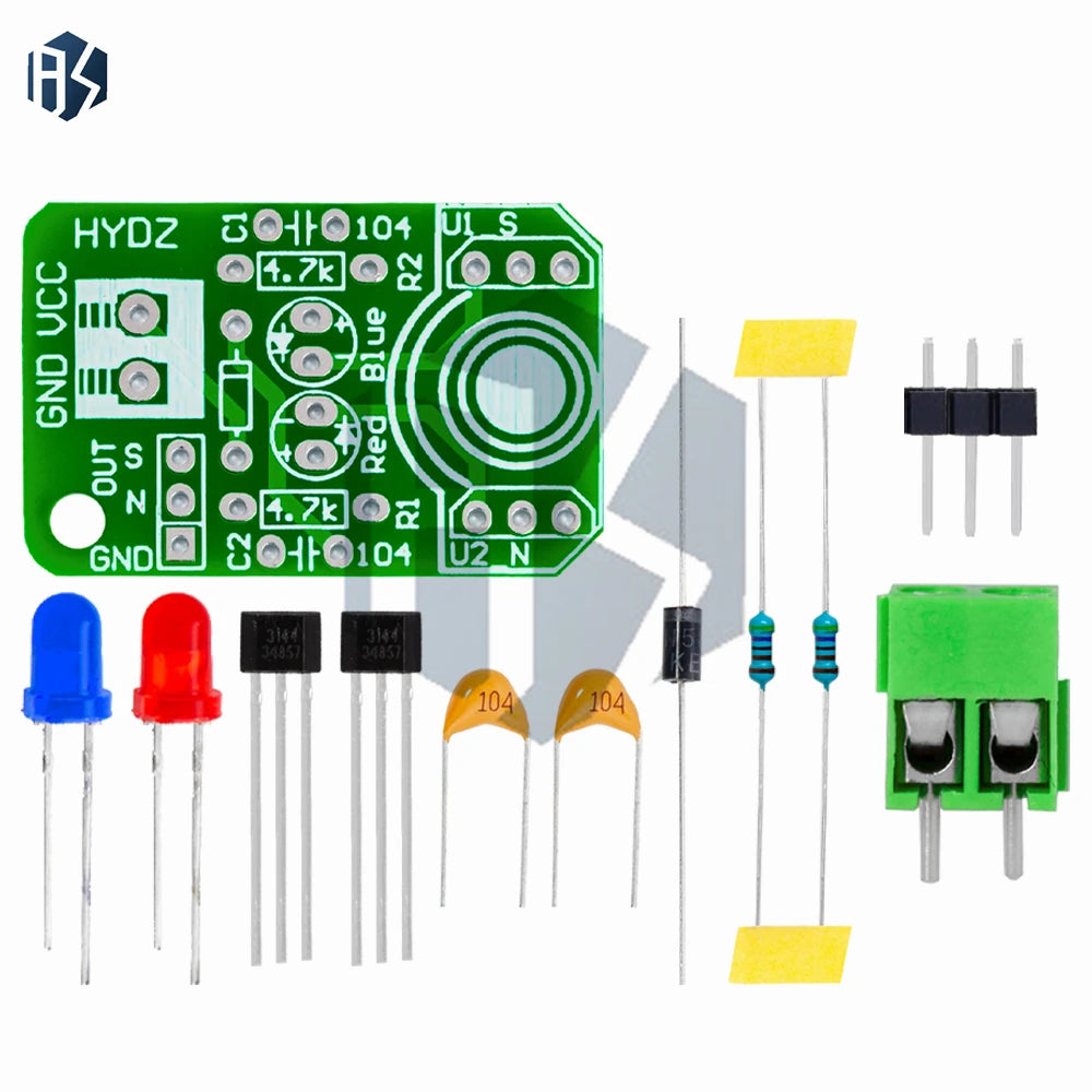 ‌‌Hall Effect Magnetic Polarity Sensor Module (3.3V–5V) – High-Sensitivity North/South Pole Detector with Digital Open-Drain Zpaxo