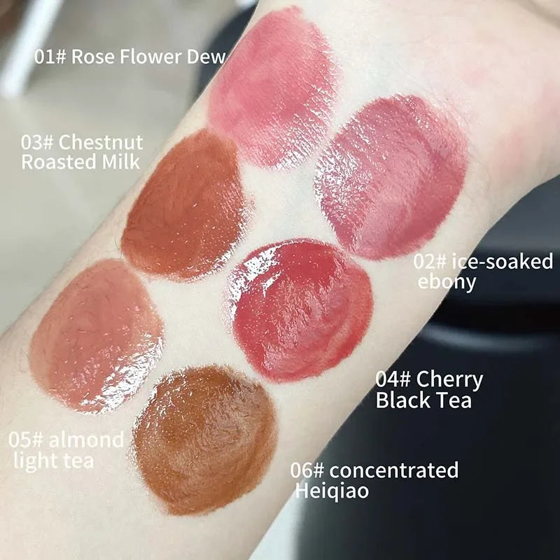 Jelly Solid Water Mirror Lip Gloss Shine Plumping Balm Light Red Zpaxo