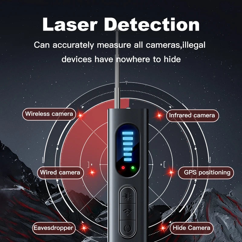 Portable Hidden Camera Detector Anti-spy GPS Tracker Listening Device Zpaxo