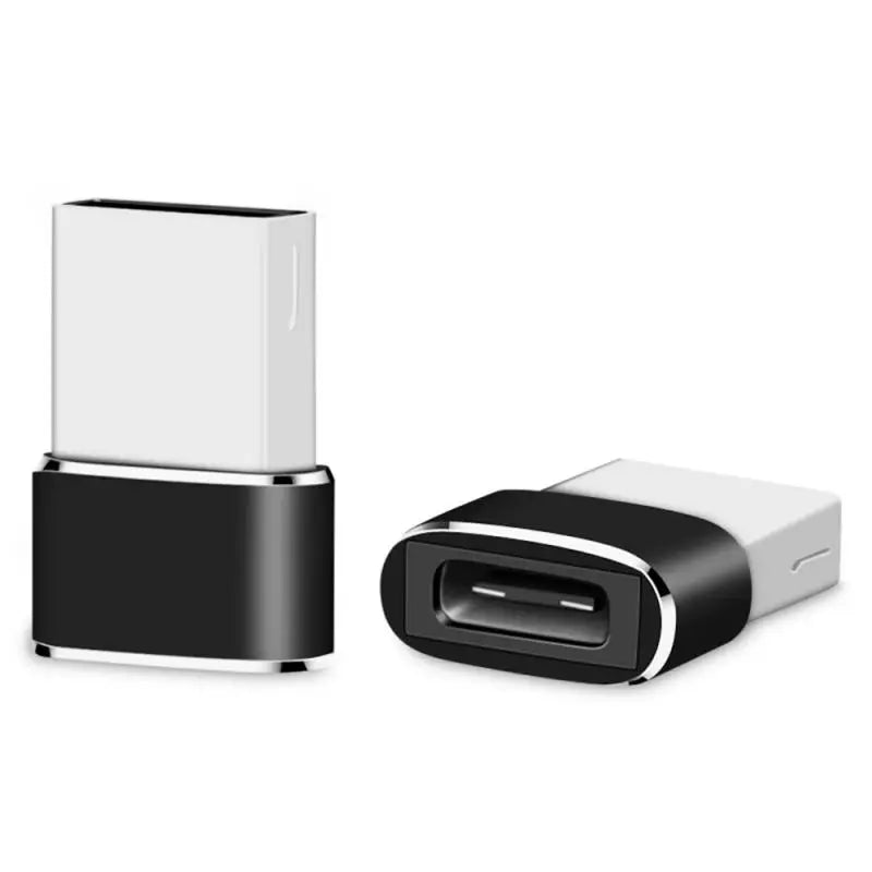 1- USB 2 0 C Adapter Female Male OTG Converter Macbook Iphone Xiaomi Zpaxo 1PCS Black