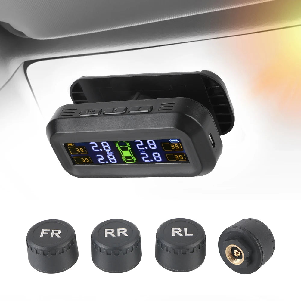 Tire Pressure Monitoring System Car Tyre Monitor Alarm 4 External Zpaxo