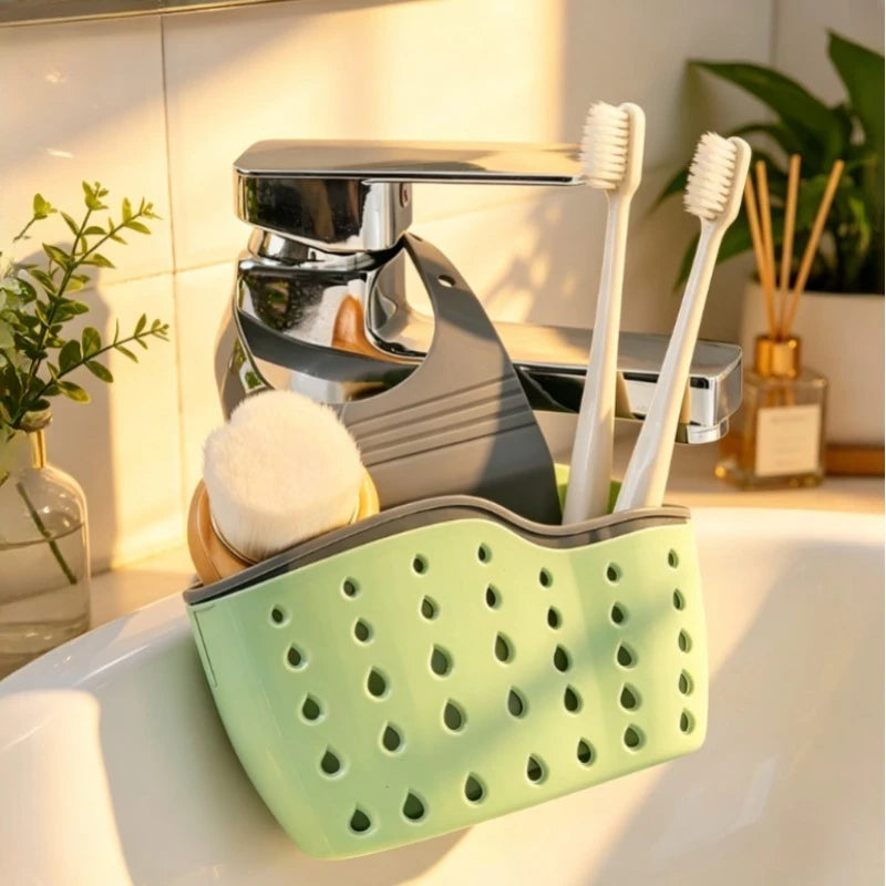 Adjustable Press Button Sink Draining Hanging Basket Kitchen Storage Zpaxo