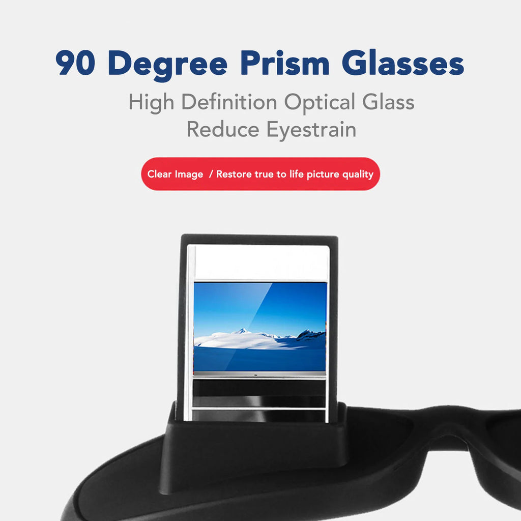 Bed Prism Glasses Neck Black Definition Compact Lazy ABS Optical Zpaxo