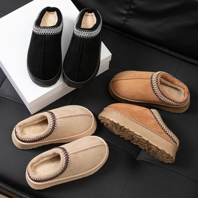 Warm House Shoes Ladies Winter Women Slippers Plush Interior Anti Zpaxo