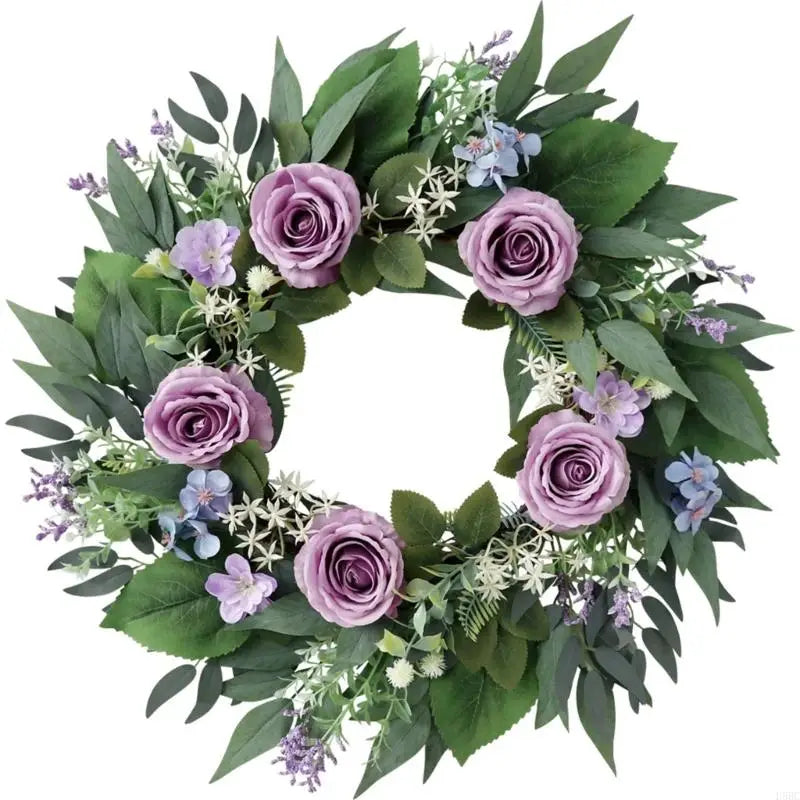 Artificial Purpler Rose Wreath Realistic Flower Wedding Party Inside Zpaxo China Mainland