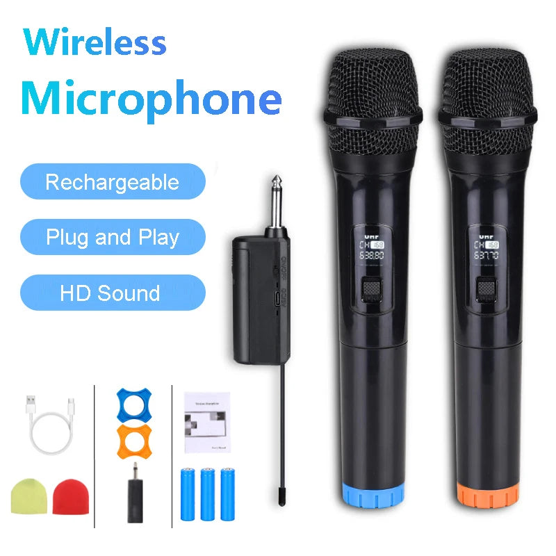 Wireless Microphone Dynamic Handheld Microphones Karaoke Mic Zpaxo