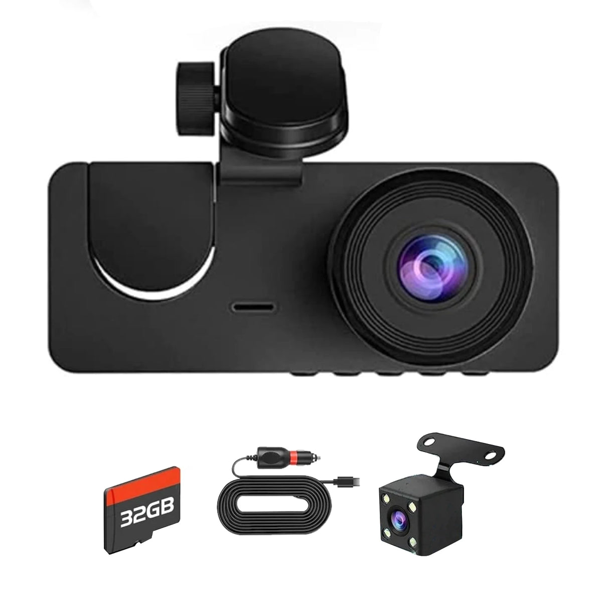 Dual Lens Wifi Dashcam 3 Channels Car Camera Video Recorder Night Zpaxo