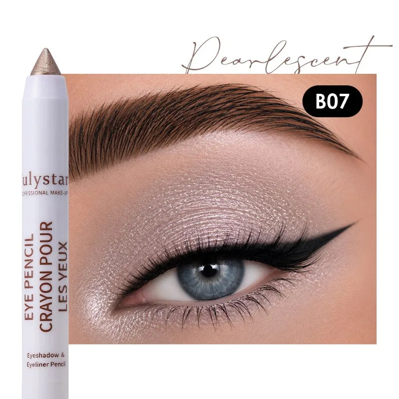 17 Colors Pearly Matte Eyeshadow Stick Crayon Makeup Smudge-Proof & Waterproof High Pigmented Shimmer Eyeshadow Eyeliner Pencil Zpaxo B07