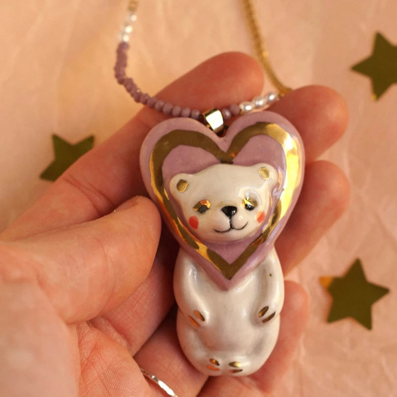 Vintage Cute Cartoon Animal Pendant Necklace Women Retro Fashion Zpaxo A3