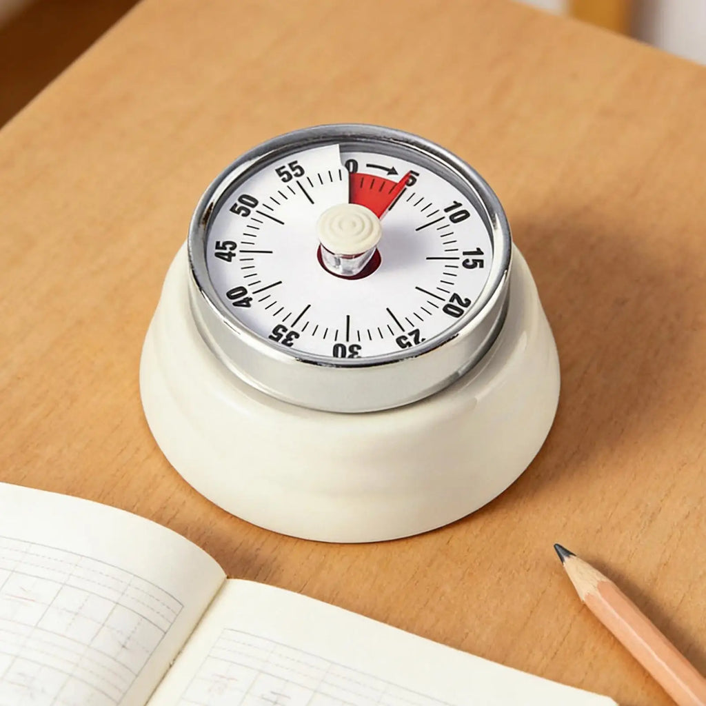 Mechanical Timer Cooking 75dB Loud Visual Countdown 60 Minute Manual Zpaxo