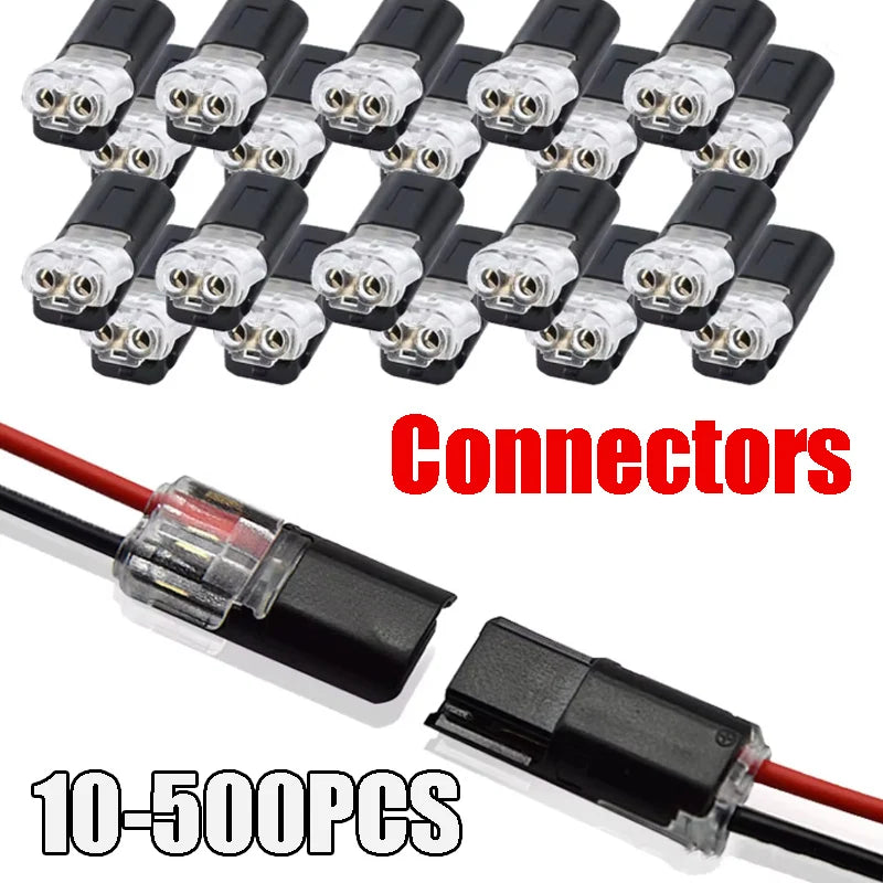 Waterproof Dual-wire LED Connectors Locking Plug-in Cable Low Voltage Zpaxo