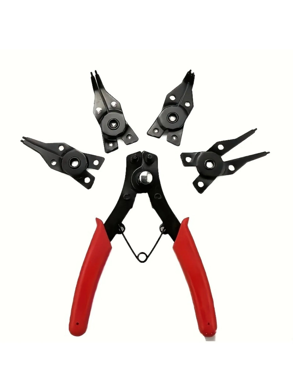 4-In-1 Circlip Pliers Snap Ring Multi Crimp Removable Plier Head Zpaxo