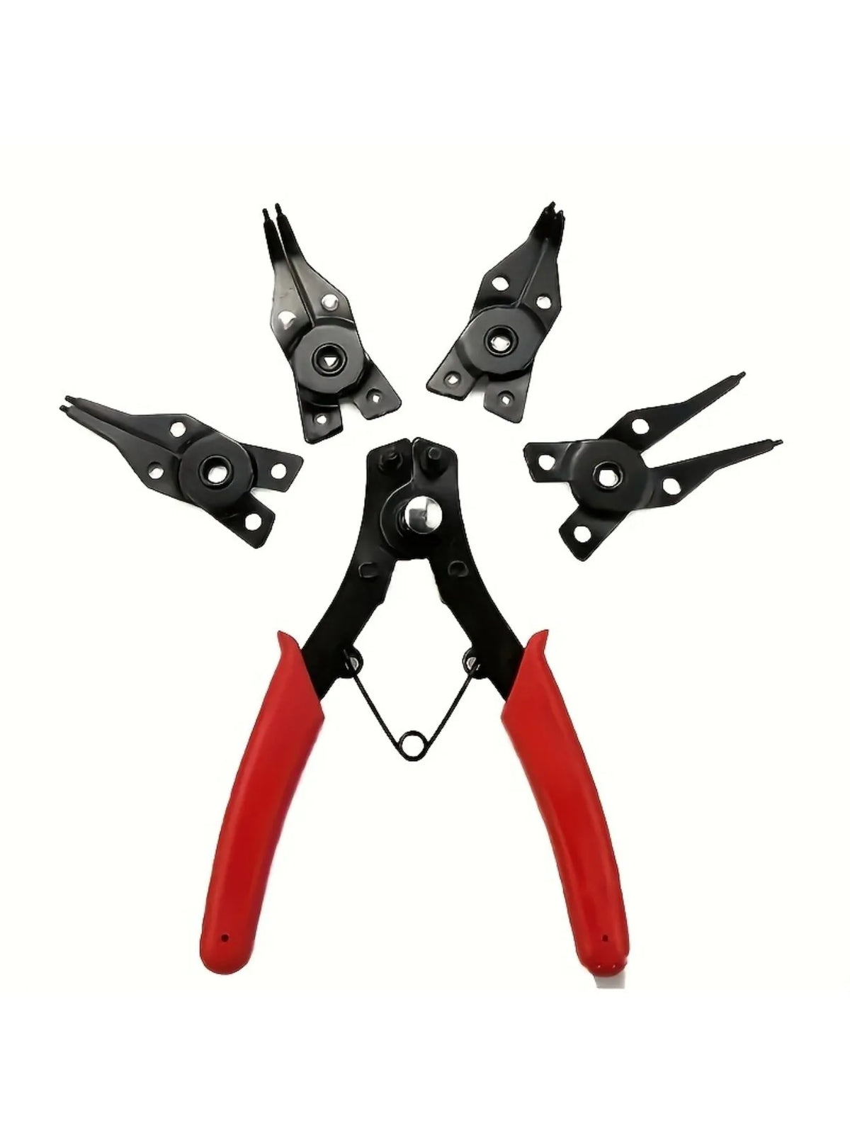4-In-1 Circlip Pliers Snap Ring Multi Crimp Removable Plier Head Zpaxo