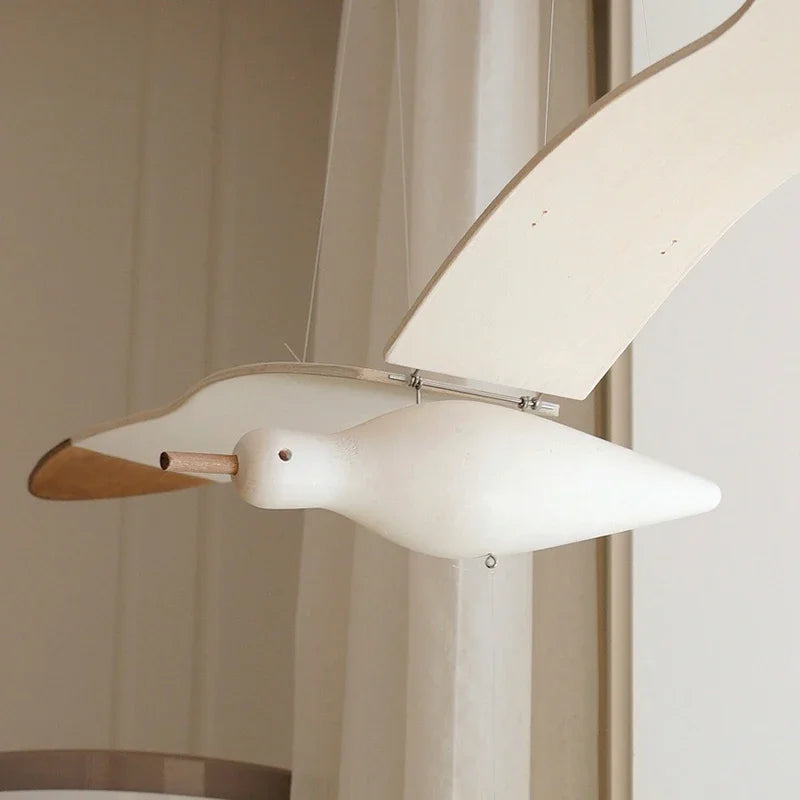 Creative Wall Hanging Fly Seagull Bird Wooden Children Baby Bedroom Zpaxo