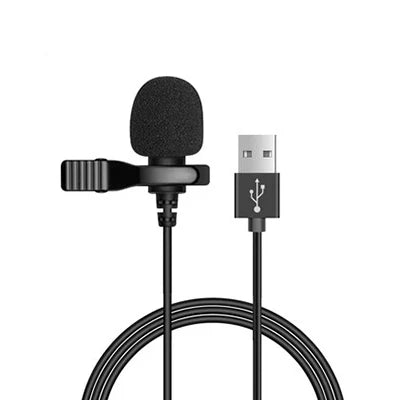 3.5mm Lavalier Mini Microphone USB Type C Clip-on Microfon Condenser Lavalier Tie Clip Mikrof For Cell Smartphone PC Laptops Mic Zpaxo USB