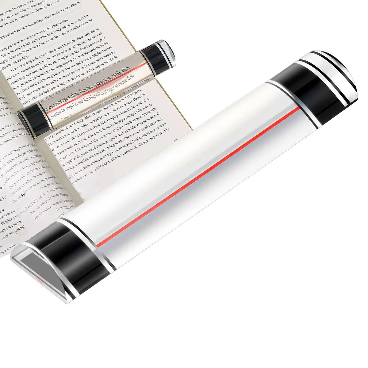 Magnifier Ruler with Sliding Markers Precise Guide Book Page Reading Magnifier for Small Prints Bible Document Newspaper Zpaxo