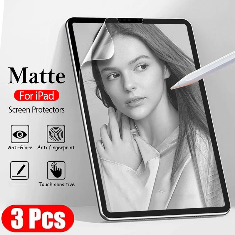 3pcs Paper Feel Screen Protector For iPad Pro 12.9 6th 5th 4th 3th 2th 1th gen Protective Film For iPad Pro 12.9 inch 2022 2021 Zpaxo