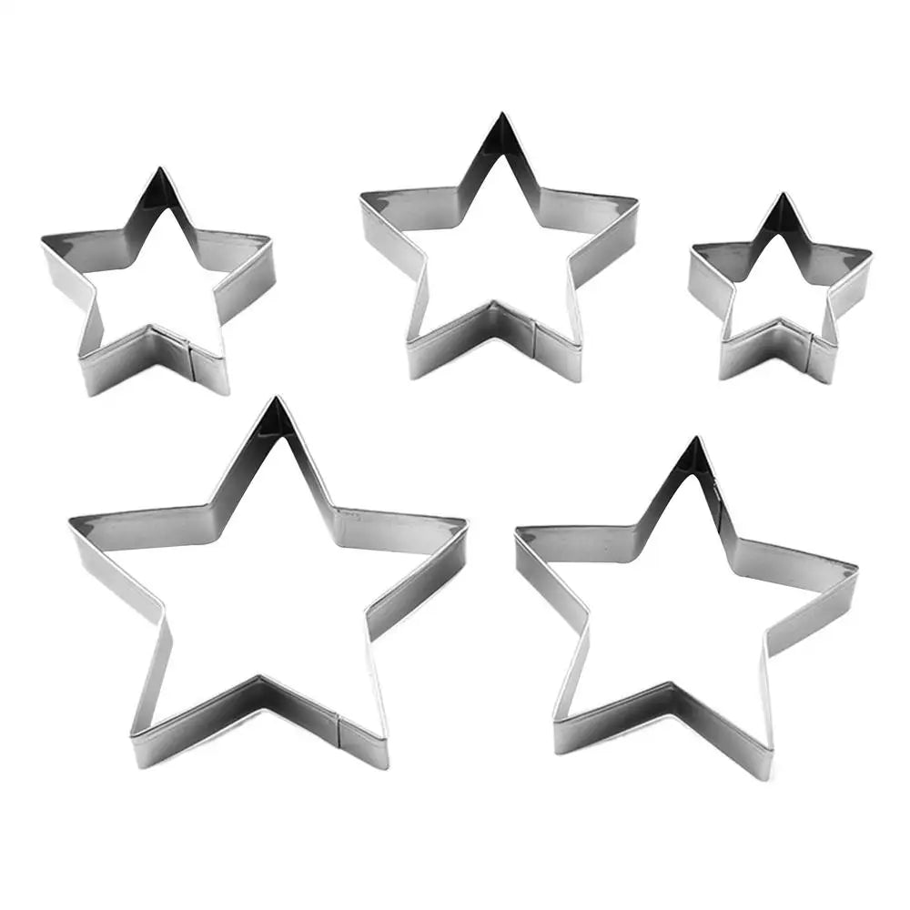 Small Star Cookie Cutter Stainless Steel Pastry Molds Shaped Biscuits Zpaxo 5pcs