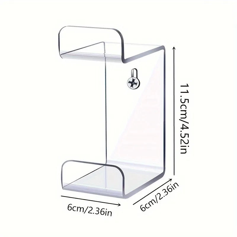 Acrylic Controller Stand Wall Mount Transparent Display Rack Game Zpaxo