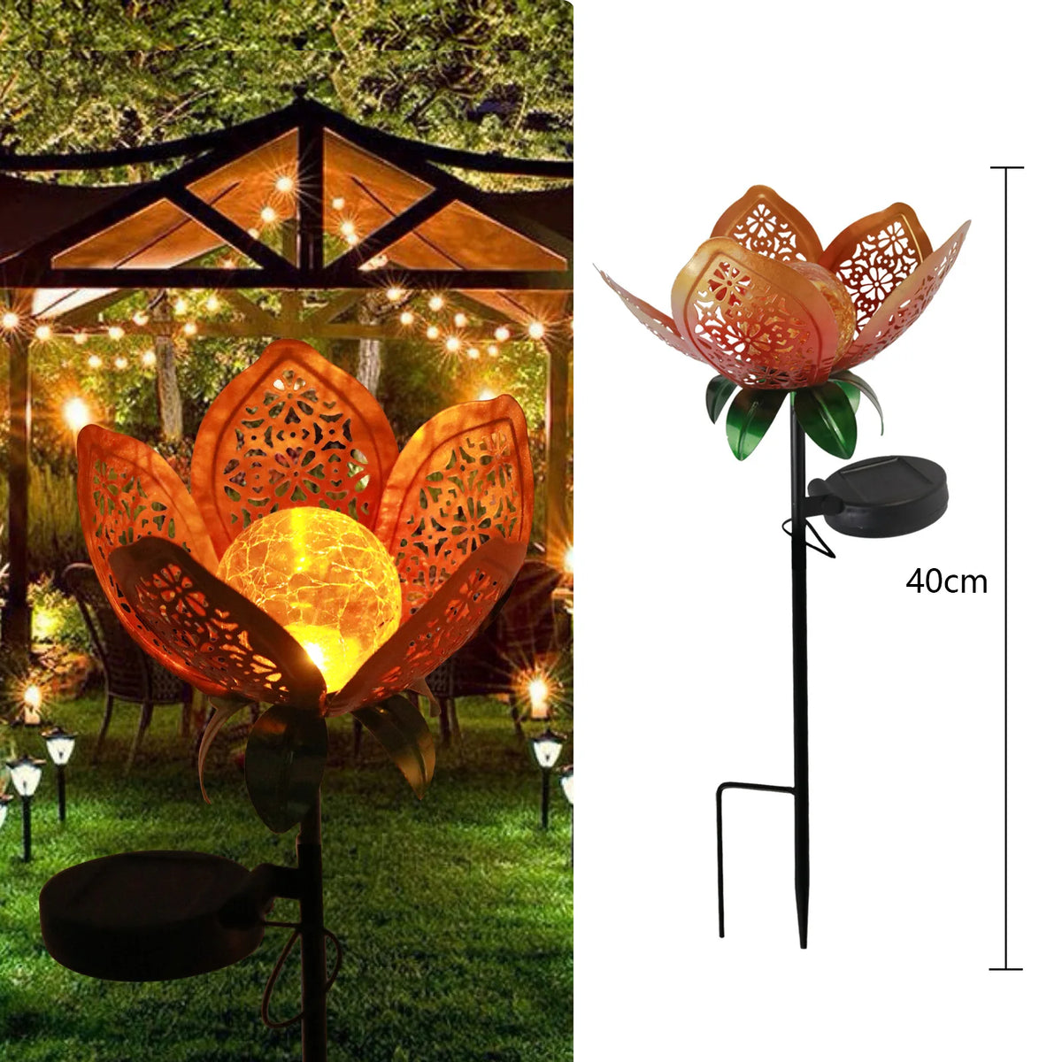 Blue Moon Solar Lighs Outdoor Powered Landscape Light Stars Ramadan Zpaxo Lotus flower
