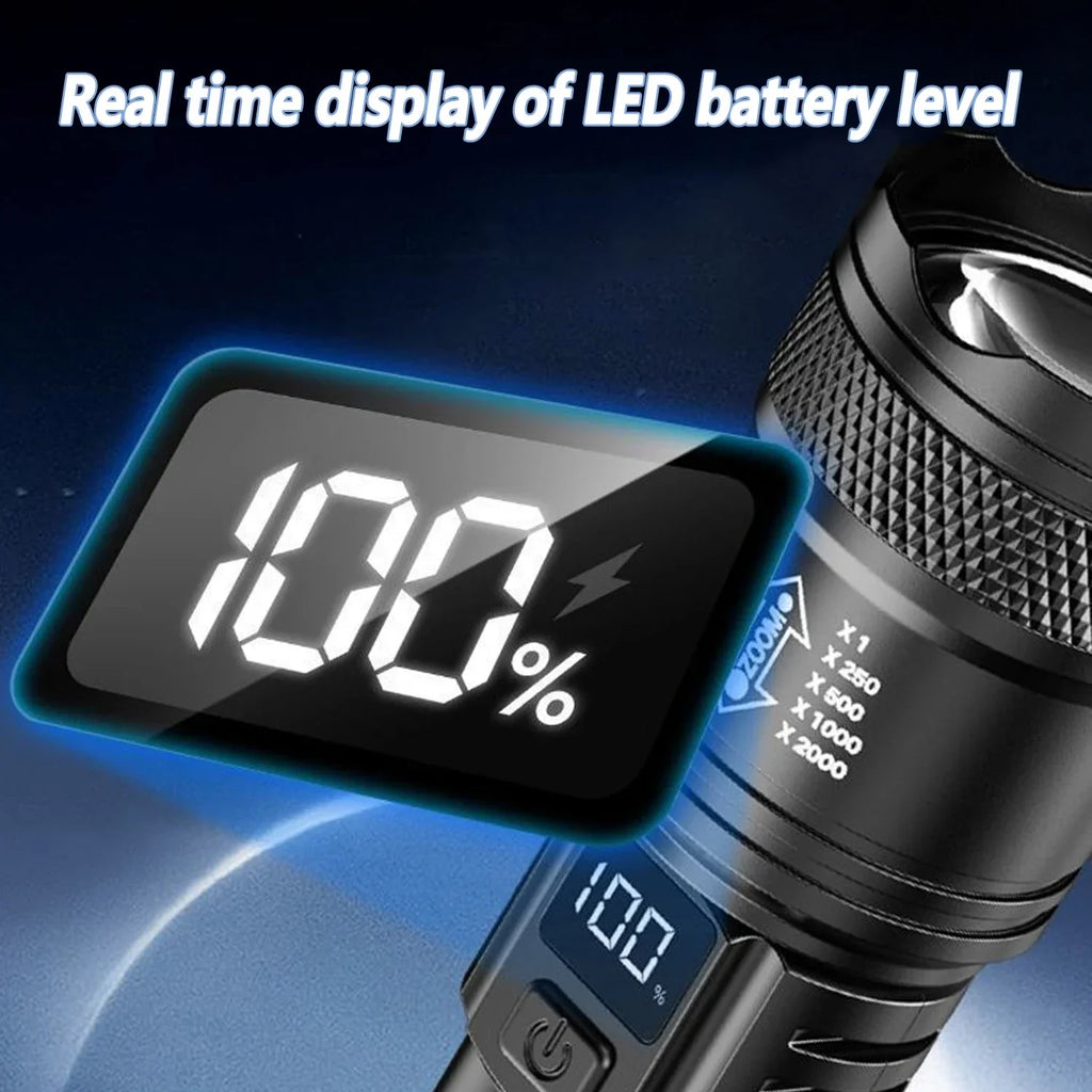 Ultra Bright P50 LED Flashlight Tactical EDC Zoomable Handheld Torch Emergency Spotlight 14500 18650 Battery Zpaxo