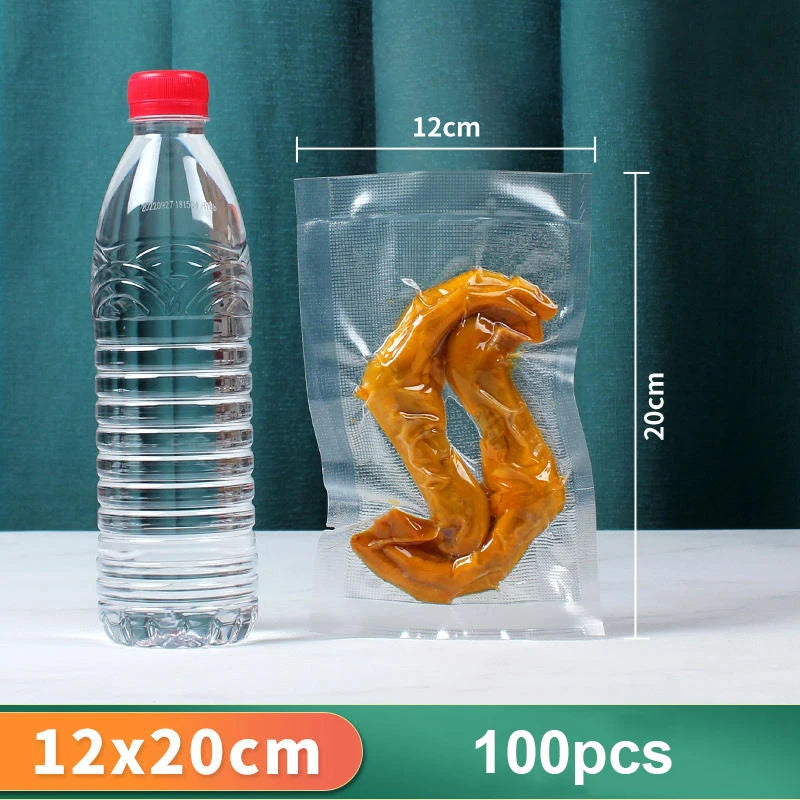 Vacuum Packaging Bags Food Empty Sealer Fresh Long Keeping Storage Zpaxo 12x20cm 100pcs