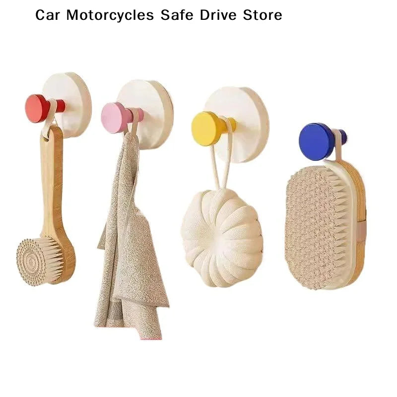 MCute Colorful Strong Suction Cup Hook No Punching Bathroom Kitchen Zpaxo