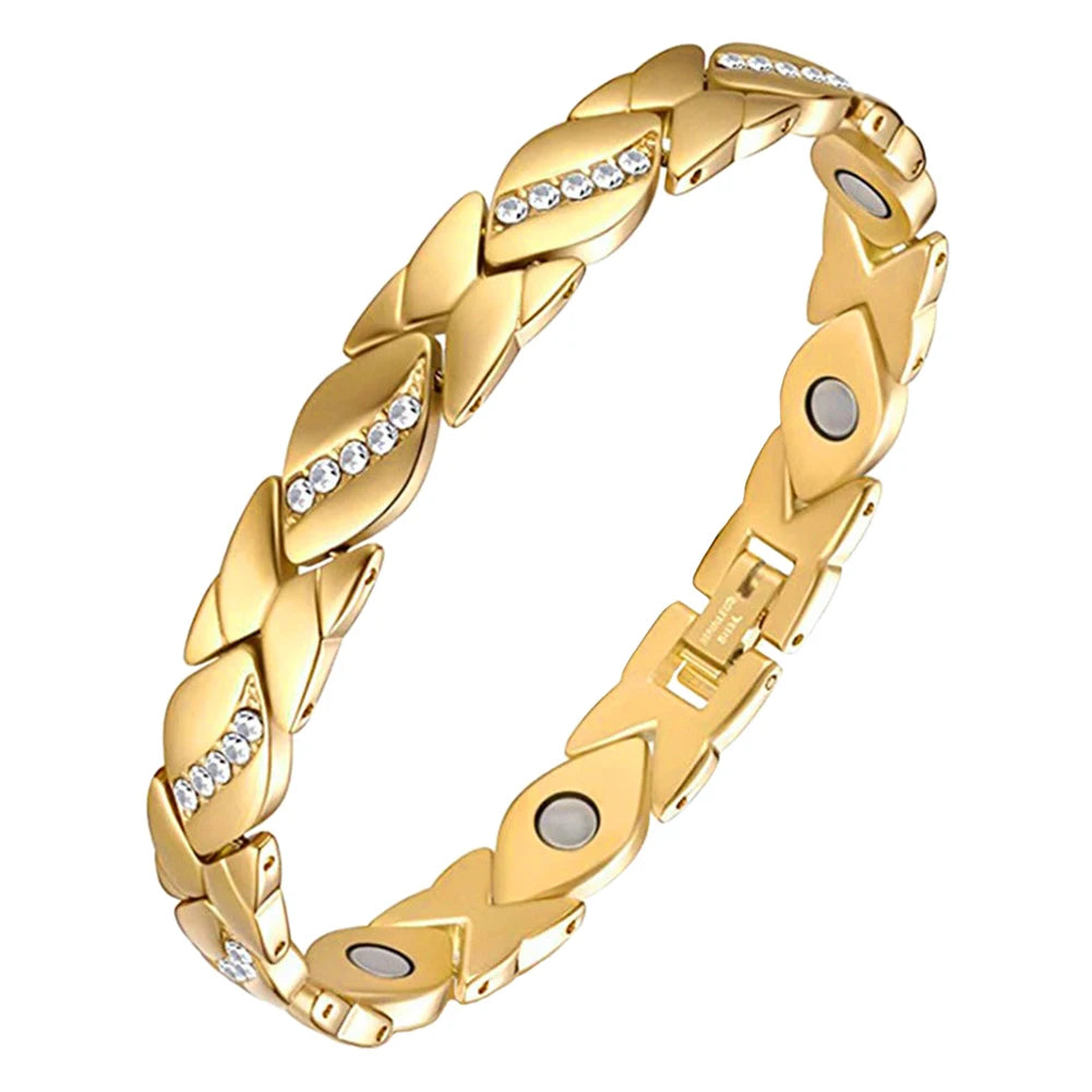 Ultra Magnetic Bracelets 3500 Gauss Magnets Bracelet Pure Copper Zpaxo Gold