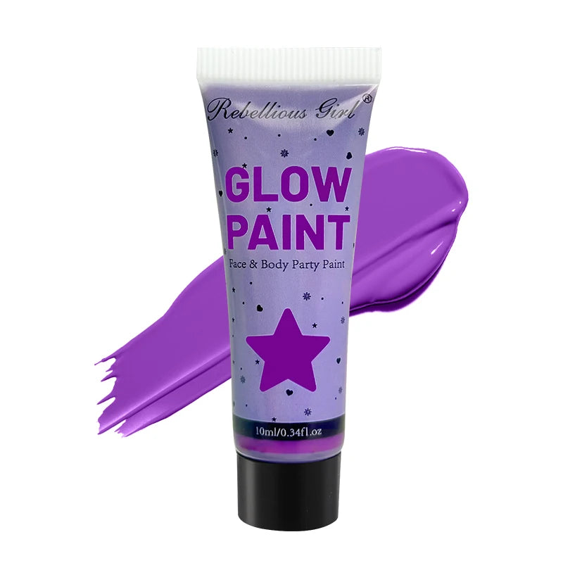 Glow Dark Body Face Paint Washable UV Neon Fluorescent Makeup Zpaxo purple
