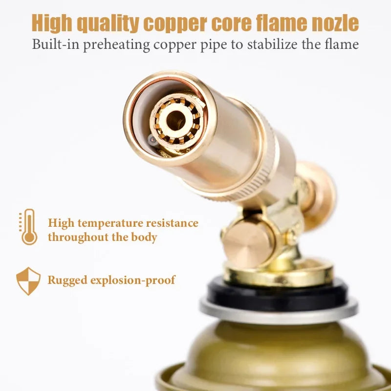 Welding Torch Gas Burner Flame Gun Temperature Brass Copper Brazing Zpaxo