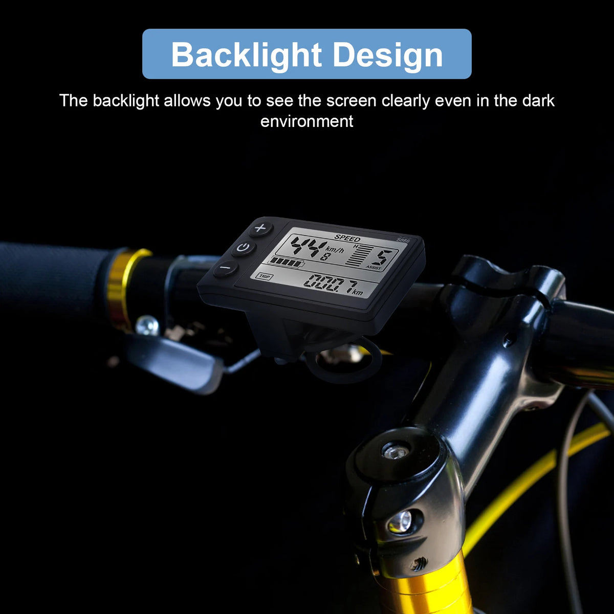 Bike Instrument S866 LCD Display Speedometer Odometer Handlebar 24V Zpaxo