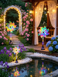 Bright Rotating Solar-powered Windmill Light It's Also Perfect Zpaxo changeable