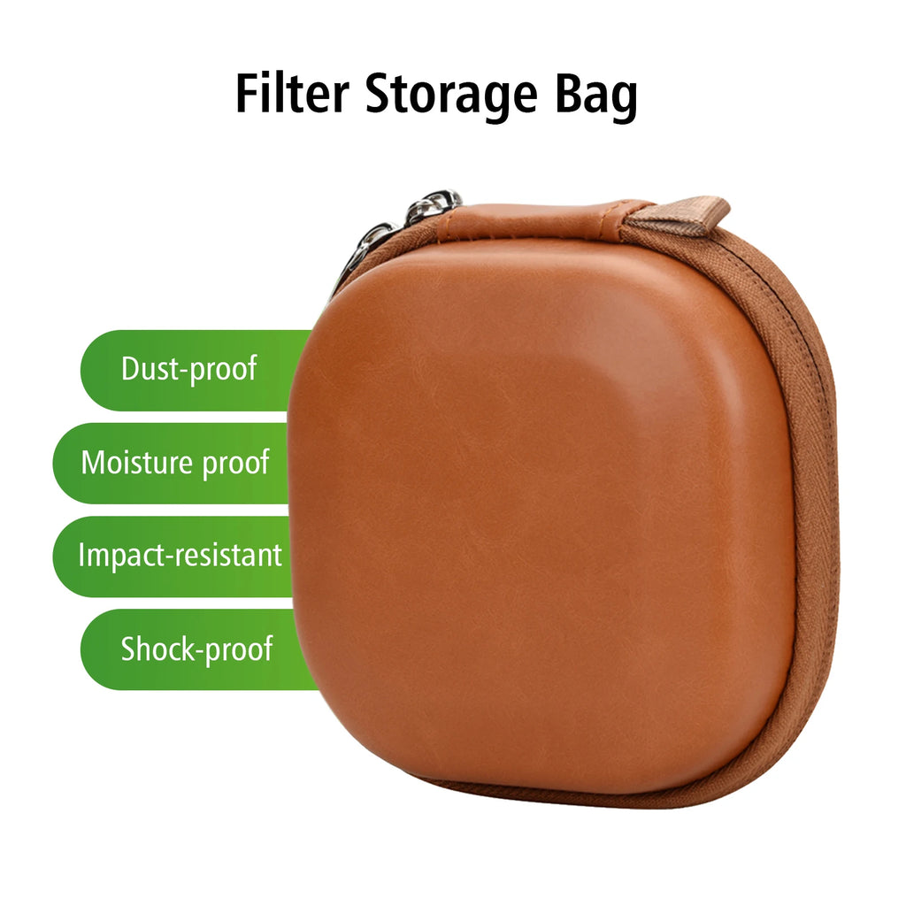TANLE Filter Hard Storage Case PU Leather Protective Bag Dust-proof Zpaxo