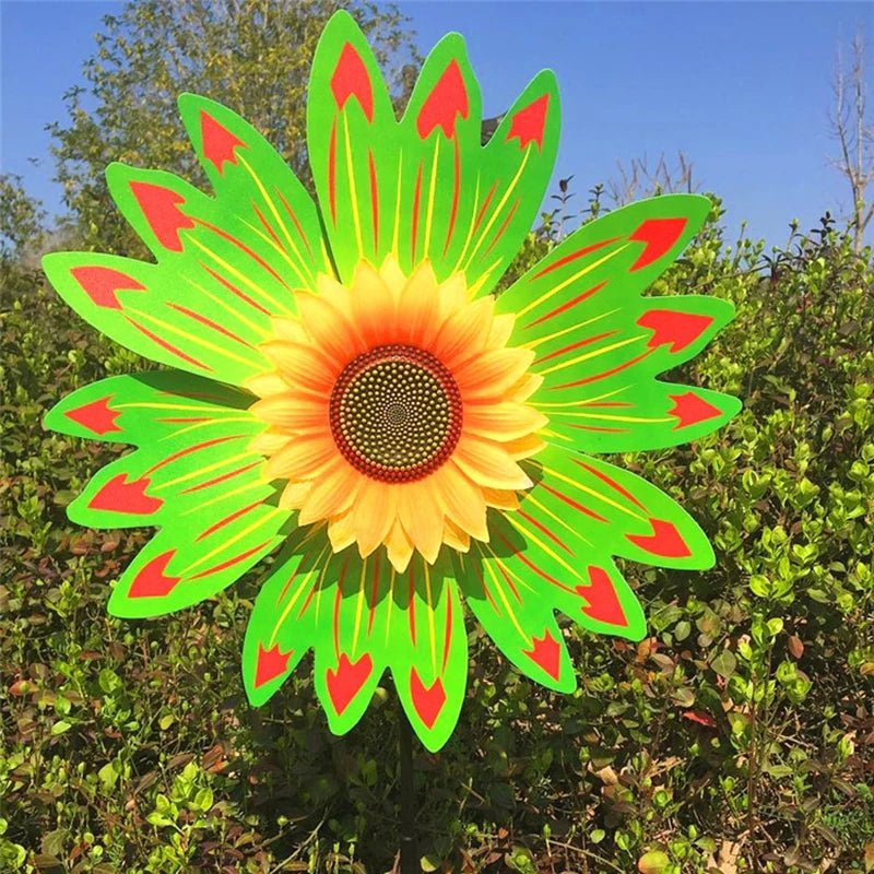 Sunflower Windmill Rotating Wind Spinner Stake Standing Lawn Flower Zpaxo A2
