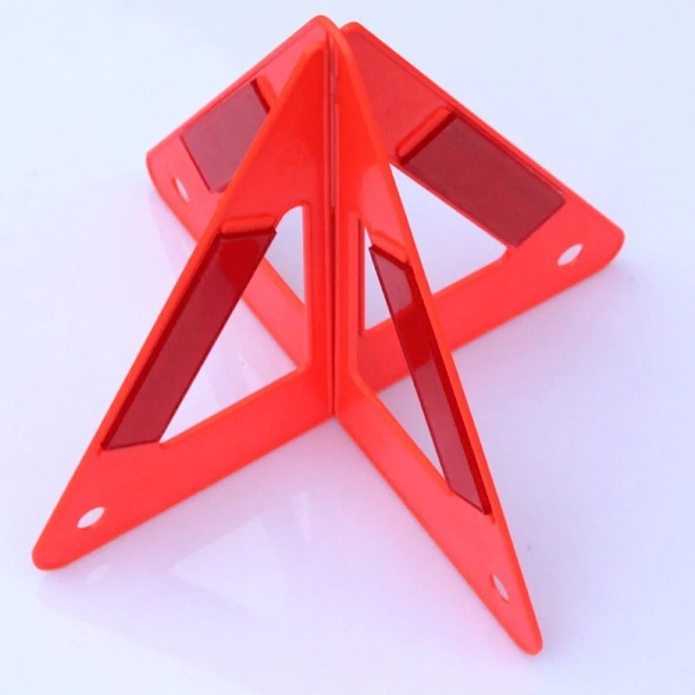 Reflective Car Emergency Warning Triangle Red Foldable Cars Stop Sign Zpaxo
