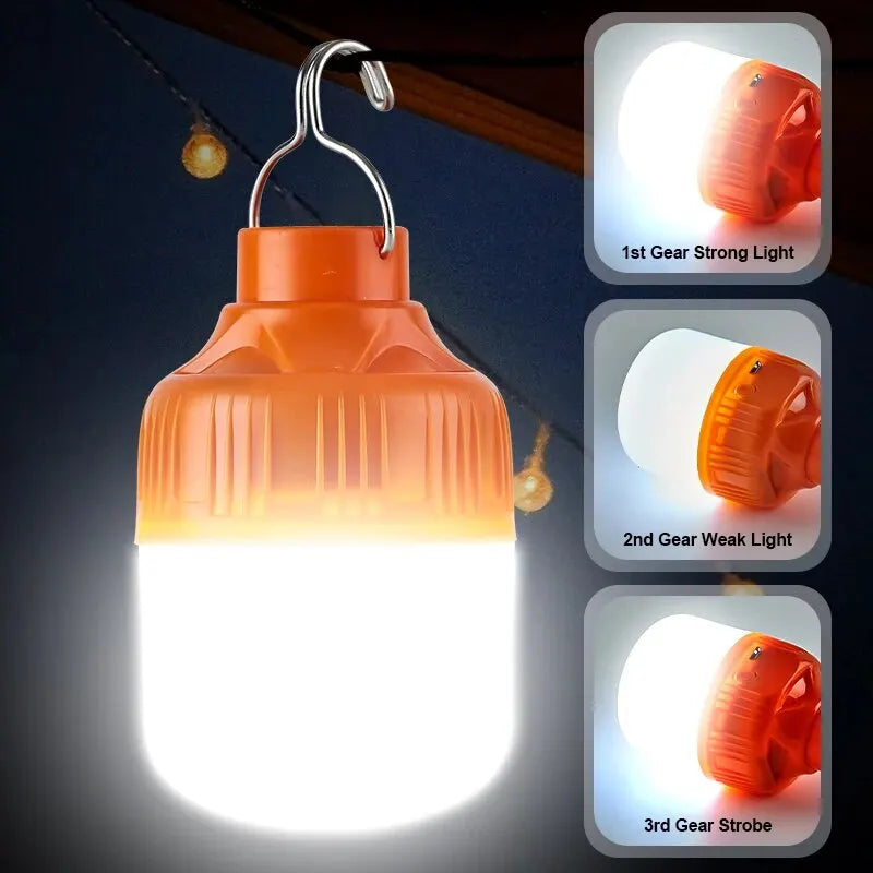 USB Rechargeable LED Camping Lantern High Brightness Portable Outdoor Light Emergency Tent Lamp for Fishing Hiking Night Use Zpaxo