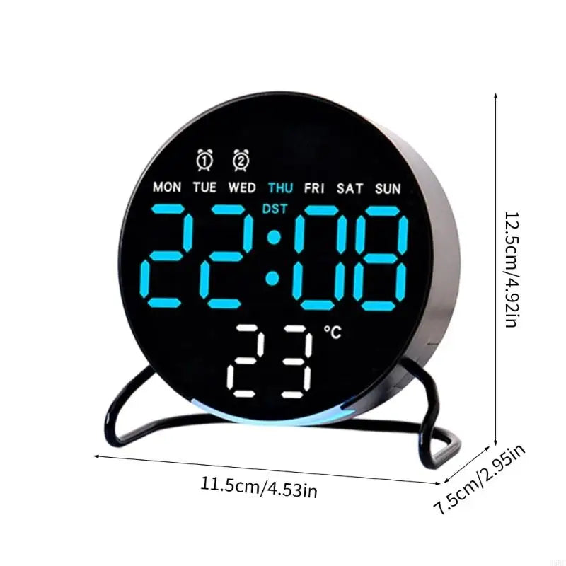 LED Digital Clock Bedroom Desk Double Alarm Ambients Lighting Zpaxo
